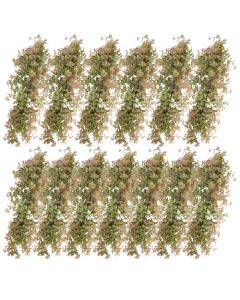 E&K 13 PCS Artificial Hanging Plants Faux Vines Leaf Decoration for Home Garden Office Indoor Outdoor Wedding Party (Green Red)