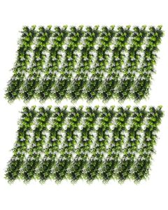 E&K 18 PCS Artificial Hanging Plants Faux Vines Leaf Decoration for Home Garden Office Indoor Outdoor Wedding Party (Green White)