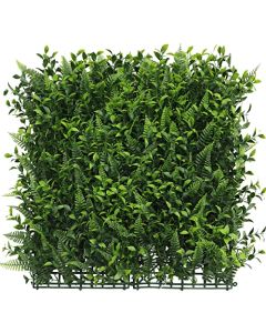 E&K 9Pcs 20" x 20" Artificial 3D Plant Wall Panels, Faux Grass Wall Backdrop Decor, UV-Anti Greenery Boxwood Hedge Privacy Screen for Outdoor Indoor Wedding Garden Backyard (Style 09)