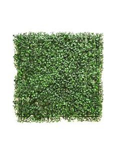 E&K 24Pcs 20" x 20" Artificial Grass Wall Panels, Faux Boxwood Greenery Backdrop Decor, UV Protected Privacy Hedge Screen for Indoor Outdoor (Boxwood - Milan 01)