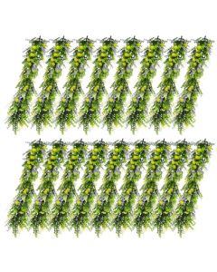 E&K 17 PCS Artificial Hanging Plants Faux Vines Leaf Decoration for Home Garden Office Indoor Outdoor Wedding Party (Green Purple Yellow)