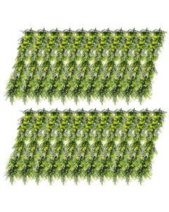 E&K 22 PCS Artificial Hanging Plants Faux Vines Leaf Decoration for Home Garden Office Indoor Outdoor Wedding Party (Green Purple Yellow)