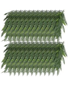 E&K 24 PCS Artificial Hanging Plants Faux Vines Leaf Decoration for Home Garden Office Indoor Outdoor Wedding Party (Dark Green)