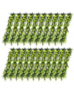 E&K 21 PCs Artificial Hanging Plants Faux Vines Leaf Decoration for Home Garden Office Indoor Outdoor Wedding Party (Green Purple Yellow)