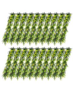 E&K 20 PCS Artificial Hanging Plants Faux Vines Leaf Decoration for Home Garden Office Indoor Outdoor Wedding Party (Green Purple Yellow)