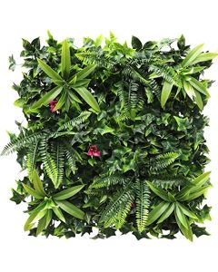 E&K 15Pcs 20" x 20" Artificial 3D Plant Wall Panels, Faux Grass Wall Backdrop Decor, UV-Anti Greenery Boxwood Hedge Privacy Screen for Outdoor Indoor Wedding Garden Backyard (Style 07)