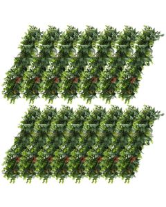 E&K 15 PCS Artificial Hanging Plants Faux Vines Leaf Decoration for Home Garden Office Indoor Outdoor Wedding Party (Dark Green Red)