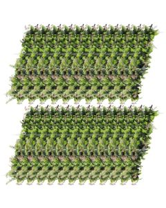 E&K 24 PCS Artificial Hanging Plants Faux Vines Leaf Decoration for Home Garden Office Indoor Outdoor Wedding Party (Green Pink)