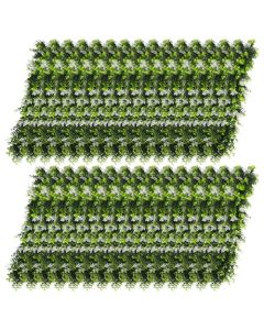 E&K 30 PCS Artificial Hanging Plants Faux Vines Leaf Decoration for Home Garden Office Indoor Outdoor Wedding Party (Green White)