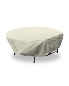 EK Patio Furniture Cover for Round Table, 16' Heavy-Duty Outdoor Table Cover with Wire Rope Hem, Waterproof Patio Table Protector for Garden, Deck, Backyard (Beige)
