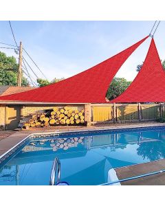 E&K Sunrise 20" x 20" x 20" Sun Shade Sail Triangle Canopy Shade Cover UV Block for Patio Backyard Garden Outdoor (Red)