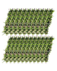 E&K 22 PCS Artificial Hanging Plants Faux Vines Leaf Decoration for Home Garden Office Indoor Outdoor Wedding Party (Green Pink)