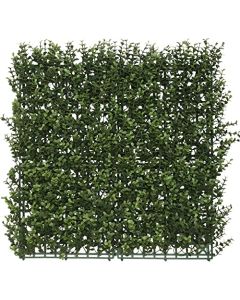 E&K 9Pcs 20" x 20" Artificial Grass Wall Panels, Faux Boxwood Greenery Backdrop Decor, UV Protected Privacy Hedge Screen for Indoor Outdoor (Buxus - Olivia)