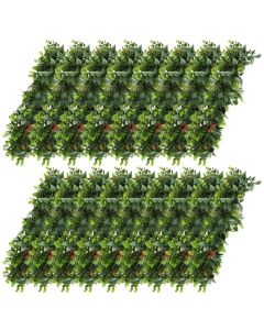 E&K 17 PCS Artificial Hanging Plants Faux Vines Leaf Decoration for Home Garden Office Indoor Outdoor Wedding Party (Dark Green Red)