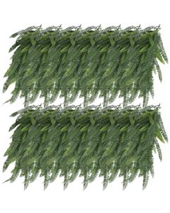 E&K 14 PCS Artificial Hanging Plants Faux Vines Leaf Decoration for Home Garden Office Indoor Outdoor Wedding Party (Dark Green)