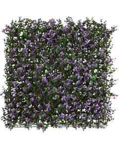 E&K 9Pcs 20" x 20" Artificial Grass Wall Panels, Faux Boxwood Greenery Backdrop Decor, UV Protected Privacy Hedge Screen for Indoor Outdoor (Buxus - Lavender)
