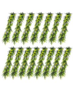 E&K 15 PCS Artificial Hanging Plants Faux Vines Leaf Decoration for Home Garden Office Indoor Outdoor Wedding Party (Green Purple Yellow)