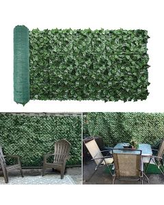 E&K Sunrise 9 PCS 58" x 97" Faux Ivy Leaf Privacy Fence Screen with Mesh Back Artificial Leaves Hedge Fence Covering Wall Decoration Panels for Garden Backyard Porch Indoor Outdoor