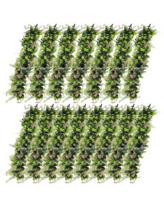 E&K 15 PCS Artificial Hanging Plants Faux Vines Leaf Decoration for Home Garden Office Indoor Outdoor Wedding Party (Green Pink)