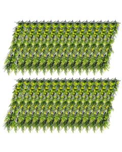 E&K 28 PCS Artificial Hanging Plants Faux Vines Leaf Decoration for Home Garden Office Indoor Outdoor Wedding Party (Green Purple Yellow)