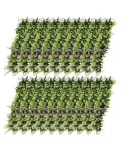 E&K 20 PCS Artificial Hanging Plants Faux Vines Leaf Decoration for Home Garden Office Indoor Outdoor Wedding Party (Green Pink)