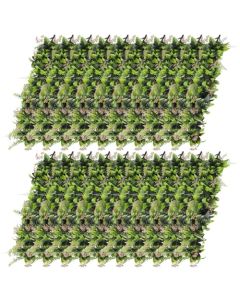 E&K 21 PCs Artificial Hanging Plants Faux Vines Leaf Decoration for Home Garden Office Indoor Outdoor Wedding Party (Green Pink)