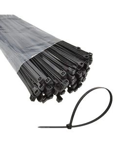 E&K Sunrise Heavy Duty Premium Nylon Cable Zip Ties 8" Multi Purpose Industrial Grade Cable ties Ultra Strong Durable Self-Locking Black Tie Wraps for Indoor and Outdoor 1bag (100 pcs)