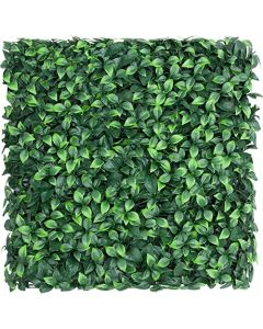 E&K 9Pcs 20" x 20" Artificial Grass Wall Panels, Faux Boxwood Greenery Backdrop Decor, UV Protected Privacy Hedge Screen for Indoor Outdoor (Gardenia - 01)