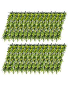 E&K 26 PCS Artificial Hanging Plants Faux Vines Leaf Decoration for Home Garden Office Indoor Outdoor Wedding Party (Green Purple Yellow)