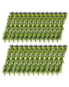 E&K 25 PCS Artificial Hanging Plants Faux Vines Leaf Decoration for Home Garden Office Indoor Outdoor Wedding Party (Green Purple Yellow)