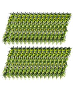 E&K 30 PCS Artificial Hanging Plants Faux Vines Leaf Decoration for Home Garden Office Indoor Outdoor Wedding Party (Green Purple Yellow)