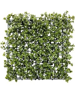 E&K 24Pcs 20" x 20" Artificial Grass Wall Panels, Faux Boxwood Greenery Backdrop Decor, UV Protected Privacy Hedge Screen for Indoor Outdoor (Reineckea Carnea - Olive)