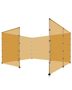 E&K Outdoor Fence for Backyard Pool Dog Fence Temporary Mesh Barrier Warning Fencing with Stainless Steel Poles for Concrete Cement Ground Fence 6'x99' Orange
