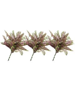 E&K 3 PCS Artificial Plants Faux Bushes Plant Decoration for Home Garden Wedding Party Indoor Outdoor (Green Red)