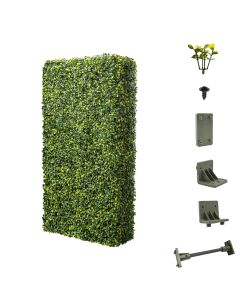 E&K 54"Wx72"Hx6"D Artificial Boxwood Hedge Wall, Faux Grass Outdoor Privacy Screen Indoor Divider Freestanding Greenery Backdrop for Office Garden Backyard Balcony
