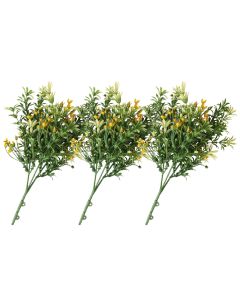 E&K 3 PCS Artificial Plants Faux Bushes Plant Decoration for Home Garden Wedding Party Indoor Outdoor (Green Orange)