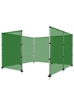 E&K Outdoor Fence for Backyard Pool Dog Fence Temporary Mesh Barrier Warning Fencing with Stainless Steel Poles for Concrete Cement Ground Fence 4'x104' Green