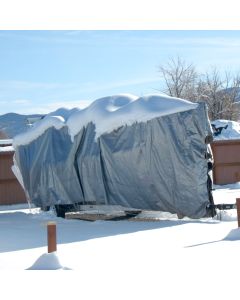 E&K Sunrise 30' x 40' Finished Size General Multi-Purpose Tarpaulin 10-mil Poly Tarp - Silver