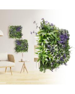 E&K 30Pcs 20" x 20" Artificial 3D Plant Wall Panels, Faux Grass Wall Backdrop Decor, UV-Anti Greenery Boxwood Hedge Privacy Screen for Outdoor Indoor Wedding Garden Backyard (Style 14)