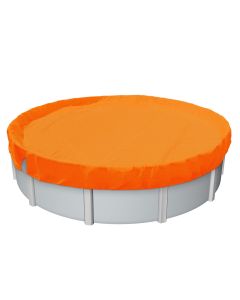 E&K 21' Round Pool Cover for 17' Above Ground Pools Winter Aboveground Round Swimming Pool Cover Safety Protection Tarp Heavy Duty, Orange