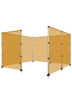 E&K Outdoor Fence for Backyard Pool Dog Fence Temporary Mesh Barrier Warning Fencing with Stainless Steel Poles for Concrete Cement Ground Fence 4'x104' Orange