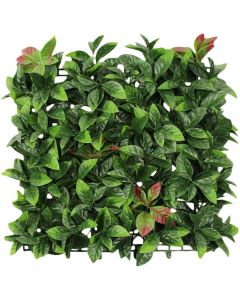 E&K 9Pcs 20" x 20" Artificial Grass Wall Panels, Faux Boxwood Greenery Backdrop Decor, UV Protected Privacy Hedge Screen for Indoor Outdoor (Photinia)