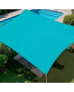 E&K Sunrise 24' x 24' Waterproof Sun Shade Sail Outdoor Rectangle Canopy Shade Cover UV Block for Pergola Patio Backyard Garden Deck (Turquoise)