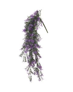 E&K 9 PCS Artificial Plants Faux Leaf Hanging Grass Decoration for Home Garden Office Indoor Outdoor Wedding Party (Dark Green Purple)