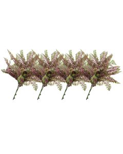 E&K 4 PCS Artificial Plants Faux Bushes Plant Decoration for Home Garden Wedding Party Indoor Outdoor (Green Red)