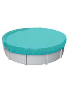 E&K 21' Round Pool Cover for 17' Above Ground Pools Winter Aboveground Round Swimming Pool Cover Safety Protection Tarp Heavy Duty, Turquoise Green