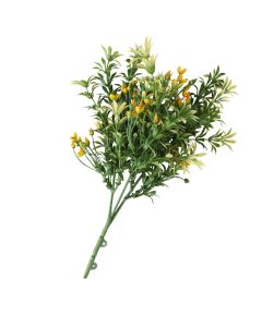 E&K 1 PC Artificial Plants Faux Bushes Plant Decoration for Home Garden Wedding Party Indoor Outdoor (Green Orange)
