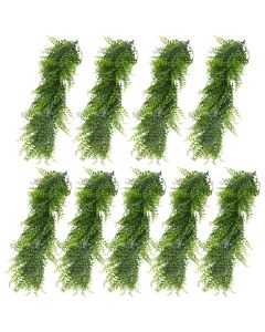 E&K 9 PCS Artificial Hanging Plants Faux Vines Leaf Decoration for Home Garden Office Indoor Outdoor Wedding Party (Green)