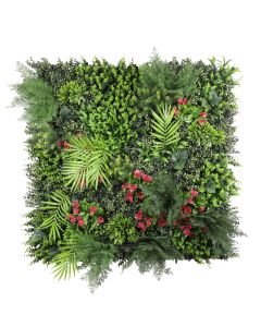 E&K 8Pcs 40" x 40" Artificial 3D Plant Wall Panels, Faux Grass Wall Backdrop Decor, UV-Anti Greenery Boxwood Hedge Privacy Screen for Outdoor Indoor Wedding Garden Backyard (Style 12)