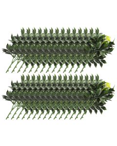 E&K 29 PCS Artificial Plants Faux Bushes Plant Decoration for Home Garden Wedding Party Indoor Outdoor (Green Yellow)